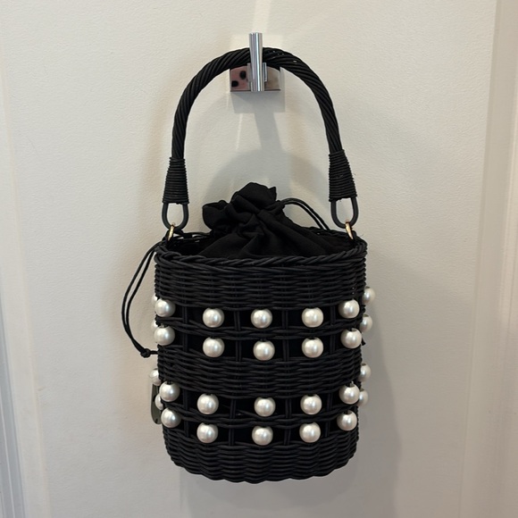 NWT Kate Spade x Target Pearl-Embellished Basket Bucket Bag - Picture 3 of 4